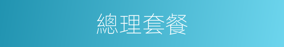 總理套餐的同義詞