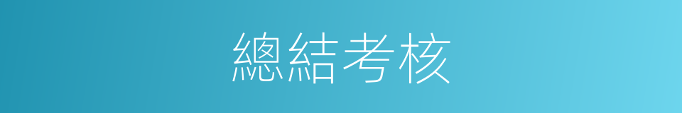 總結考核的同義詞