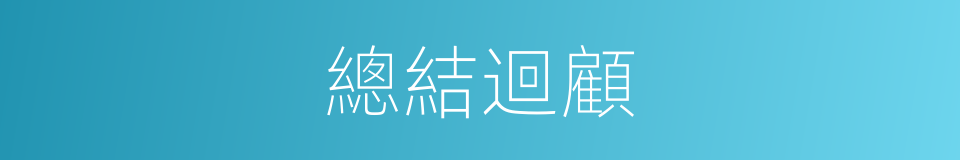總結迴顧的同義詞