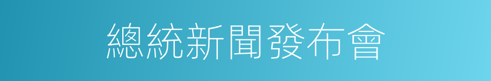 總統新聞發布會的同義詞