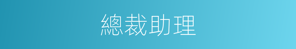 總裁助理的同義詞