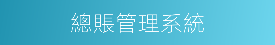 總賬管理系統的同義詞
