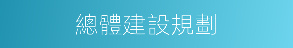 總體建設規劃的同義詞