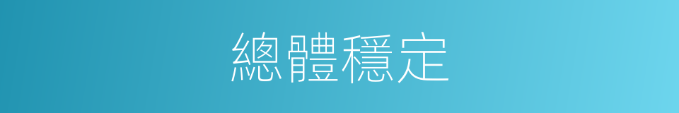 總體穩定的同義詞