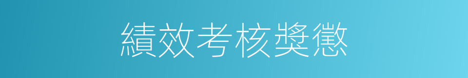 績效考核獎懲的同義詞