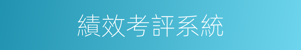 績效考評系統的同義詞