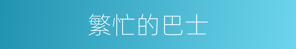 繁忙的巴士的同义词