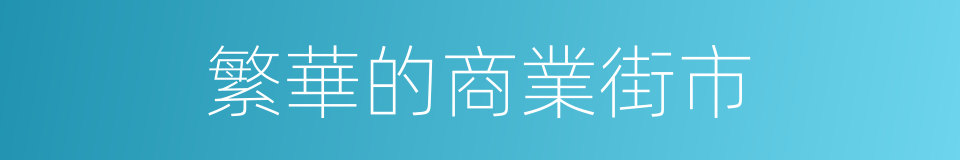 繁華的商業街市的同義詞