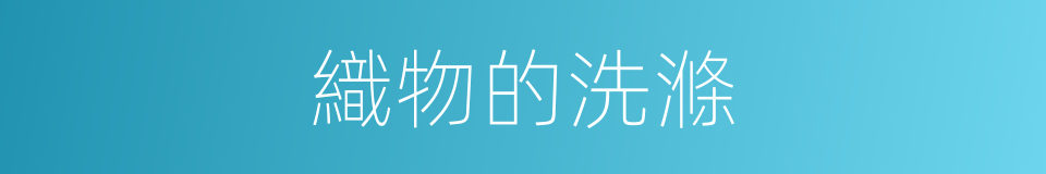 織物的洗滌的同義詞