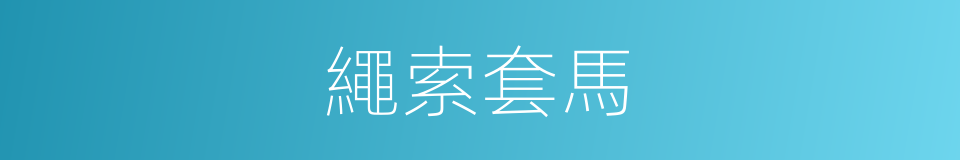 繩索套馬的同義詞
