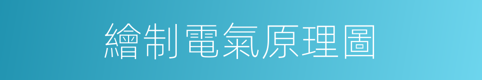 繪制電氣原理圖的同義詞