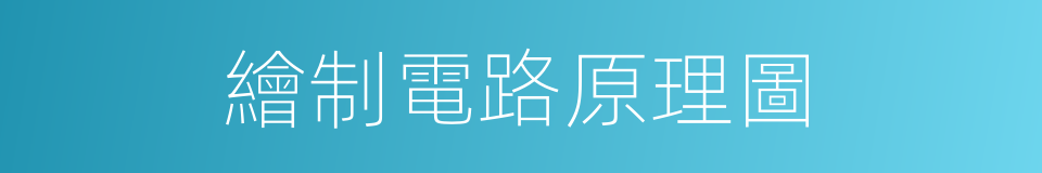 繪制電路原理圖的同義詞