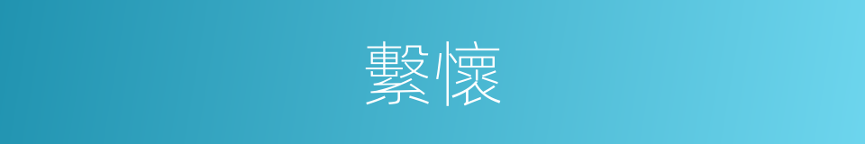 繫懷的同義詞