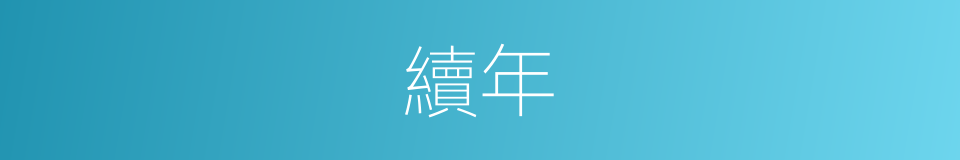 續年的同義詞