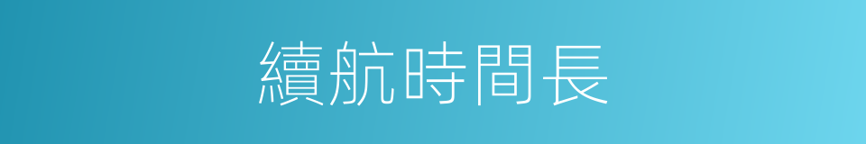 續航時間長的同義詞