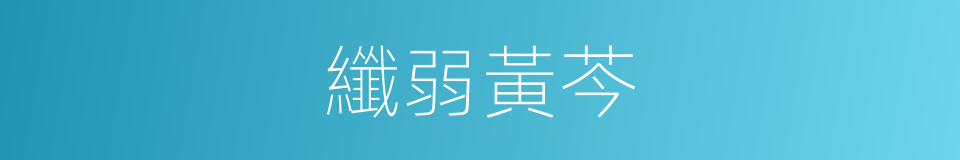 纖弱黃芩的同義詞