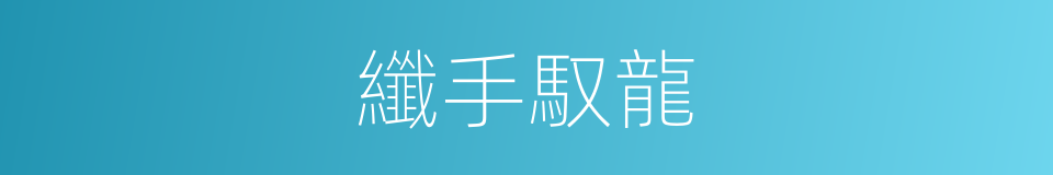 纖手馭龍的同義詞