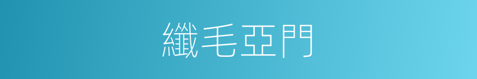 纖毛亞門的同義詞