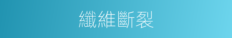 纖維斷裂的同義詞
