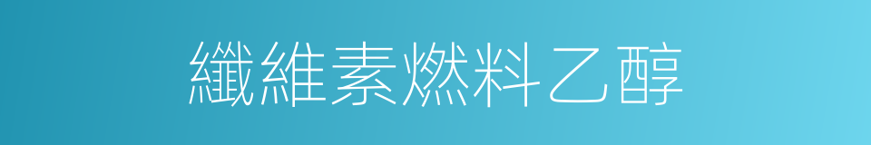 纖維素燃料乙醇的同義詞