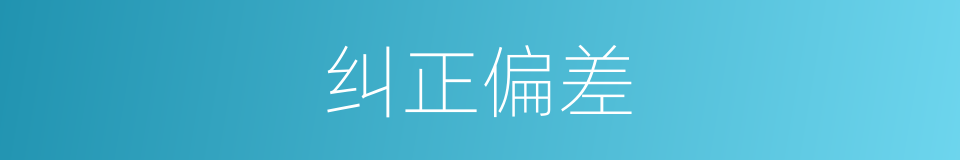 纠正偏差的同义词
