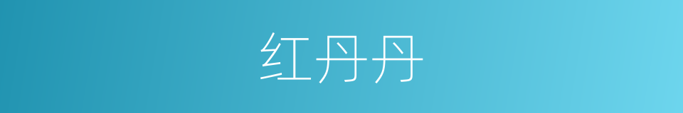 红丹丹的意思