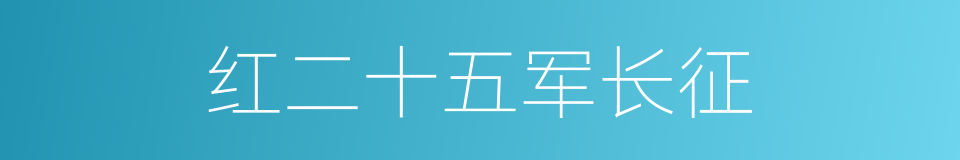 红二十五军长征的同义词