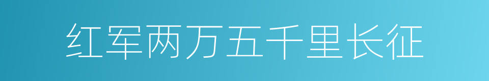 红军两万五千里长征的同义词