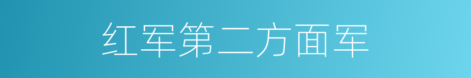 红军第二方面军的同义词