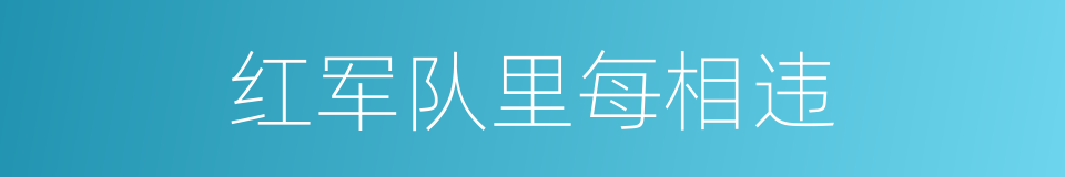 红军队里每相违的同义词