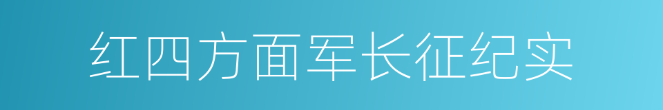 红四方面军长征纪实的同义词