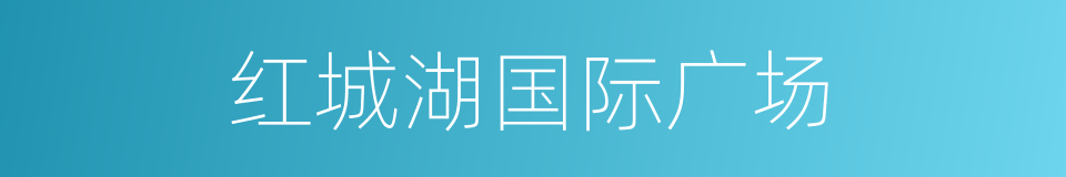 红城湖国际广场的同义词