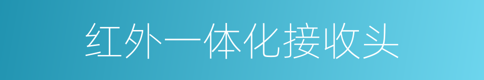 红外一体化接收头的同义词