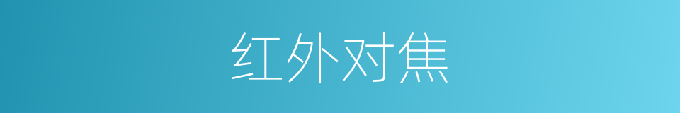 红外对焦的同义词