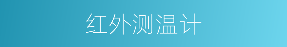 红外测温计的同义词