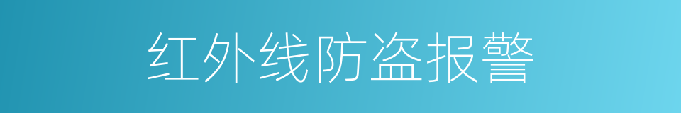 红外线防盗报警的同义词