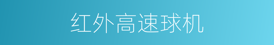 红外高速球机的同义词