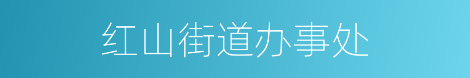 红山街道办事处的同义词