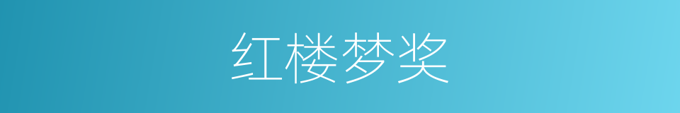 红楼梦奖的同义词