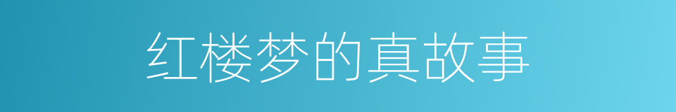 红楼梦的真故事的同义词