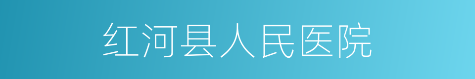 红河县人民医院的同义词
