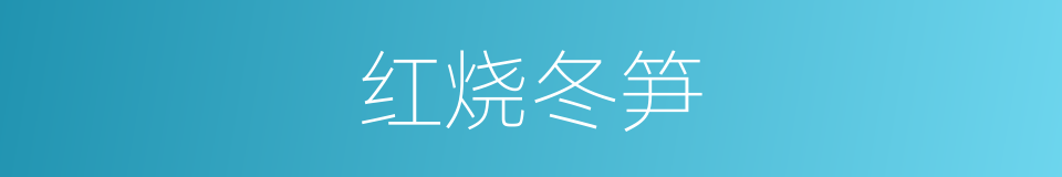 红烧冬笋的同义词