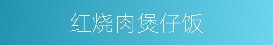 红烧肉煲仔饭的同义词