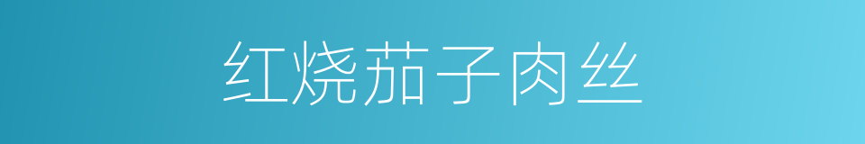 红烧茄子肉丝的同义词