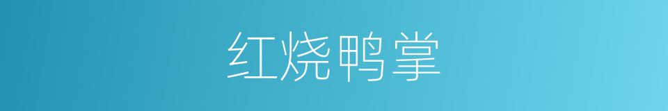 红烧鸭掌的同义词