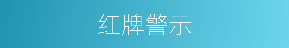 红牌警示的同义词