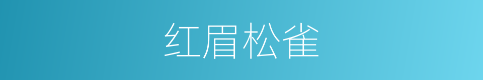 红眉松雀的同义词