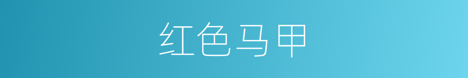 红色马甲的同义词