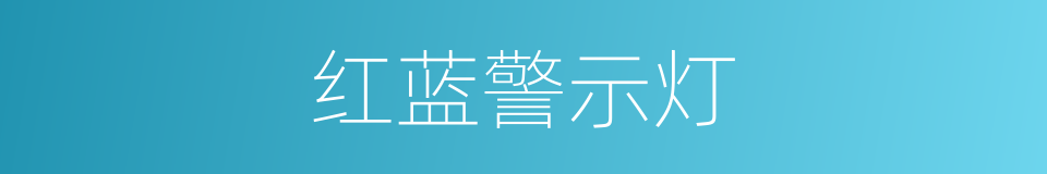 红蓝警示灯的同义词