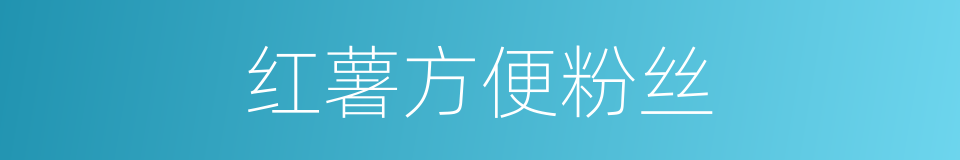 红薯方便粉丝的同义词